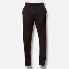 Kenneth Cole Men's Black Slim-Fit Textured Tuxedo Suit Pants Size 31W 32L