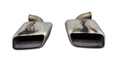 11-14 Porsche Cayenne 958 Left & Right Exhaust Mufflers Muffler Tips Set Oem