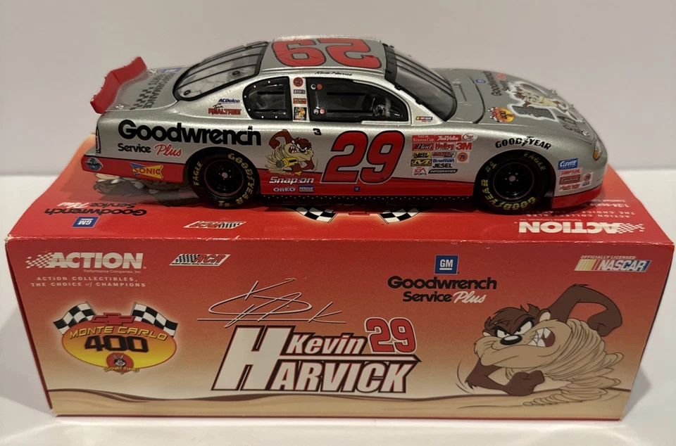 Kevin Harvick #29 escala 1/24 edição limitada ação NASCAR lote de 2 Looney Tuned - Imagem 4 de 4