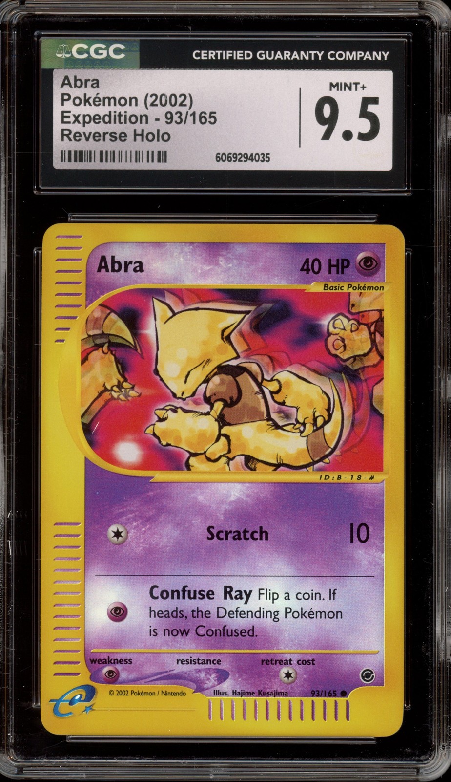 Pokemon Abra Expedition Reverse Holo #93 CGC 9.5
