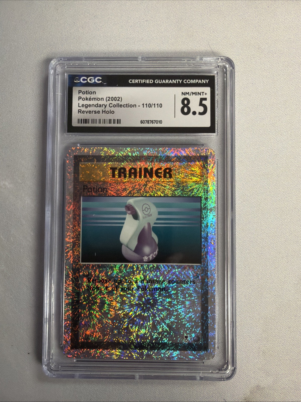 CGC 8.5 NM/Mint+ Potion 2002 Legendary Collection 110/110 Reverse Holo Pokemon