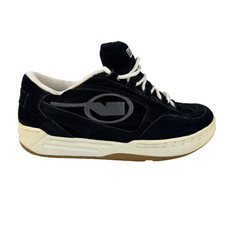 Womens Vtg Y2K Vans Chunky Puffy Skate Shoes Fat Tongue Black Sz 8 Suede Grunge
