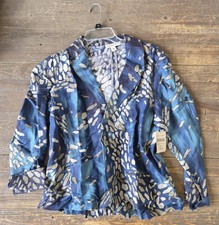 Coldwater Creek NWT Top/Blouse Women's PM 10-12 Splash Print Blazer Petite