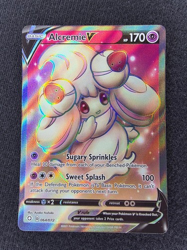 Alcremie V 064/072 Ultra Rare Shining Fates Pokemon Holo Near Mint