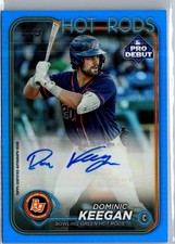 2024 Topps Pro Debut Dominic Keegan Blue Foil Auto Autograph 064/150 TB Rays SP