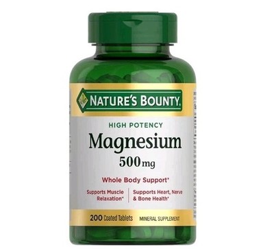 Nature's Bounty Magnesium 500 mg Mineral Supplement - 200 Tablet