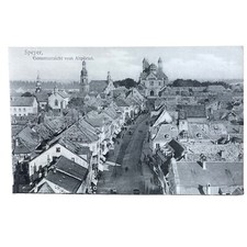 Postkarte AK Speyer am Rhein Stadtansicht vom...