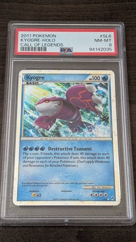 KYOGRE 2011 Pokemon #SL6 PSA 8 NM-MINT Call of Legends Ultra Rare SHINY Holo WOW