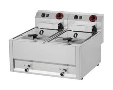 Elektro Doppel-Fritteuse Friteuse Standgerät 2x 8 Liter 660x600x290mm Fritöse