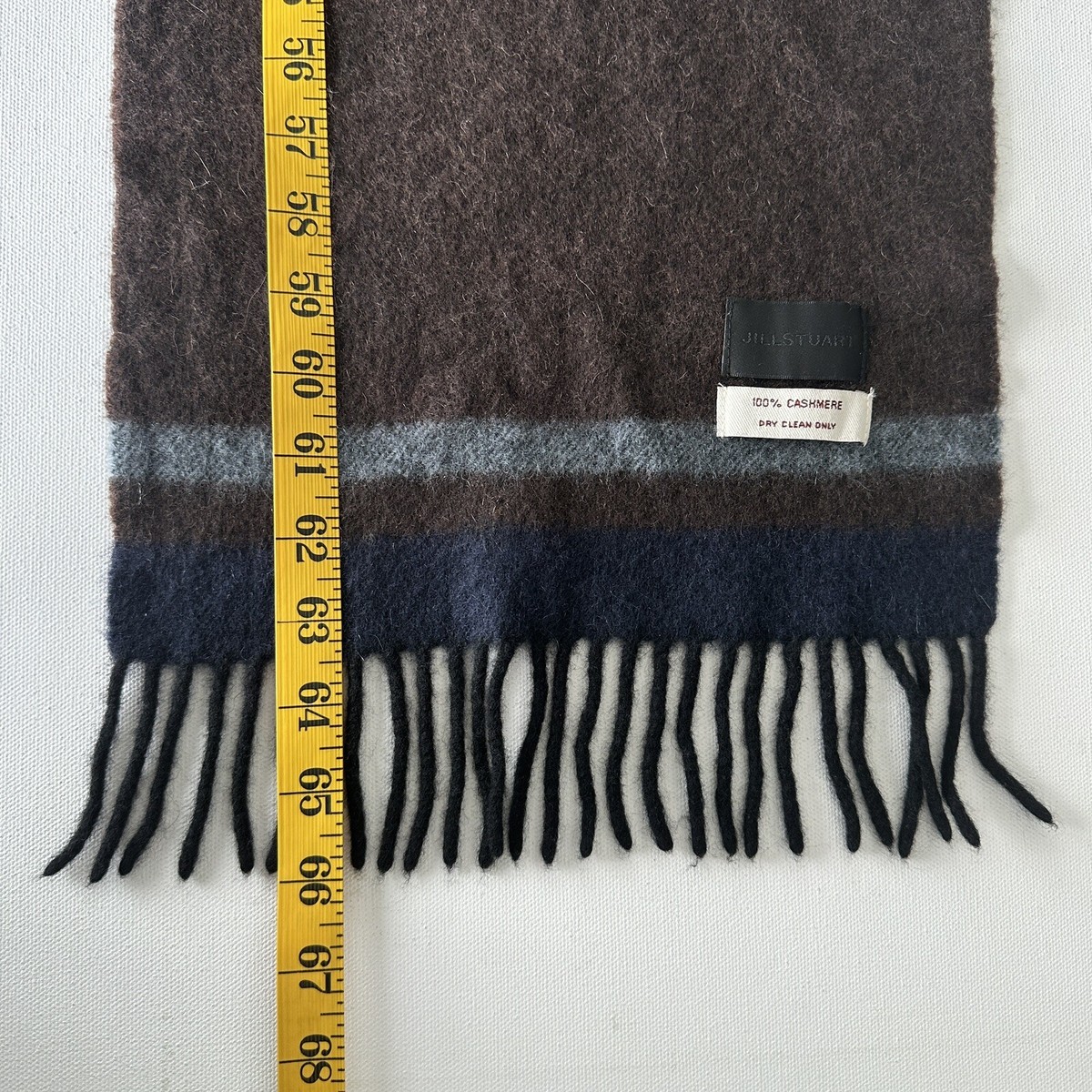 JILL STUART ★ LOGO POINT CASHMERE 100% MUFFLER ★ Jill Stuart Cashmere Scarf Wrap Brown | eBay