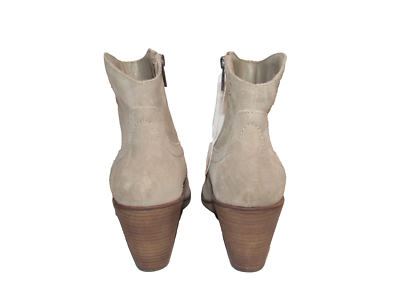 LUCKY BRAND Womens size 9 Taupe Suede Side Zip Wedge Ankle  display picture 1