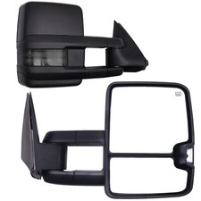 Power Heated Smoke Signal Tow Towing Mirror Pair Set For 03-07 Silverado Sierra