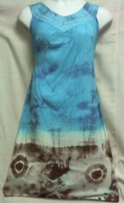 New Women's Long Sundress Sun dress Summer Maxi A-line Turquoise Brown Free Size