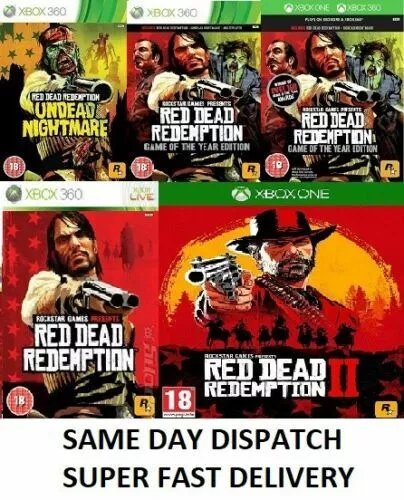 Red Dead Redemption Xbox one Xbox 360 Assorted Bundle MINT -Fast & Free  Delivery