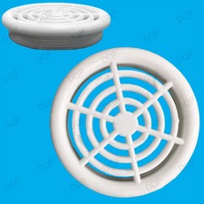 4x White Vivarium Reptile Push Fit Round 48mm Air Vents, 44mm Hole, Ventilation