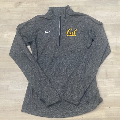 Cal Sate Golden Bears 1/4 Zip Gray Pullover Sweatshirt Sz Small