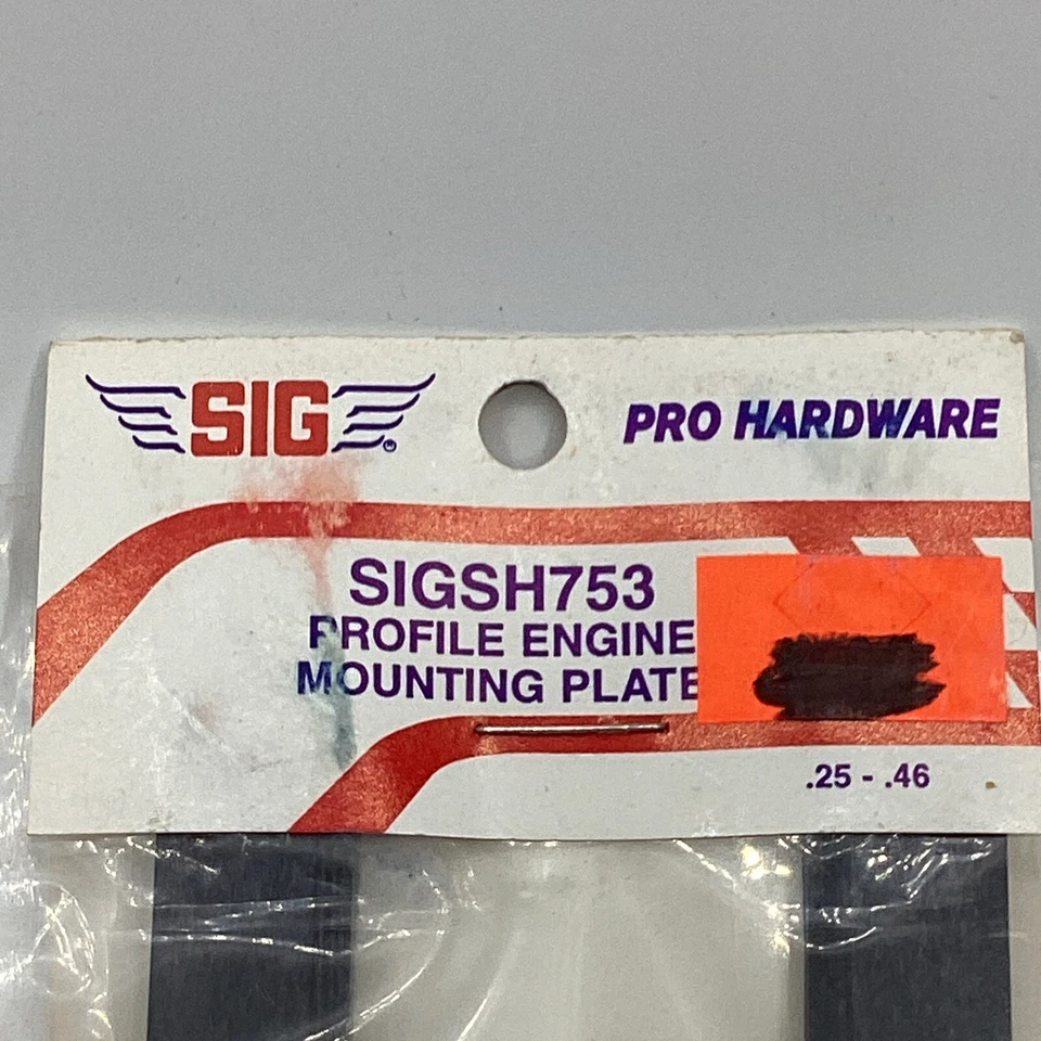 NOS Sig Pro Hardware Model RC Airplane SIGSH753 Profile Engine Mounting Plate - Image 2 of 4