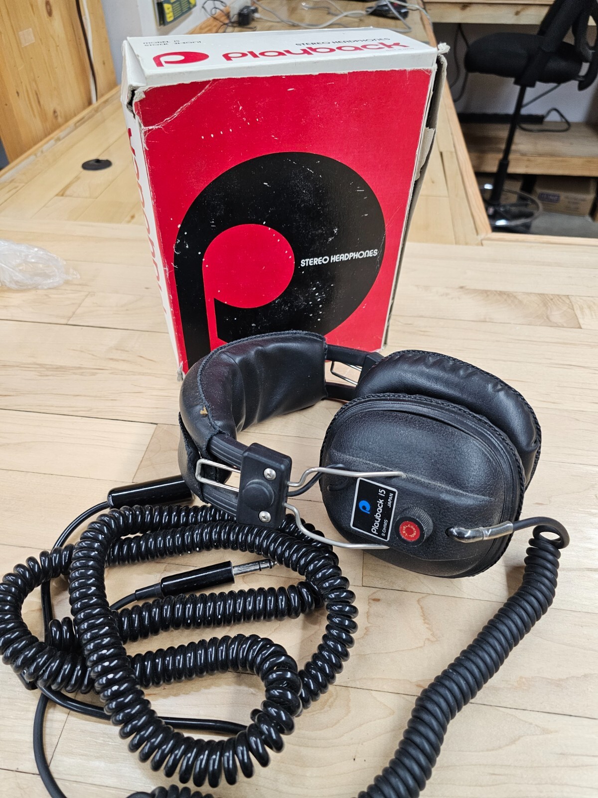 Vintage Radio Shack Headphones Earphones Playback 15 with Extension