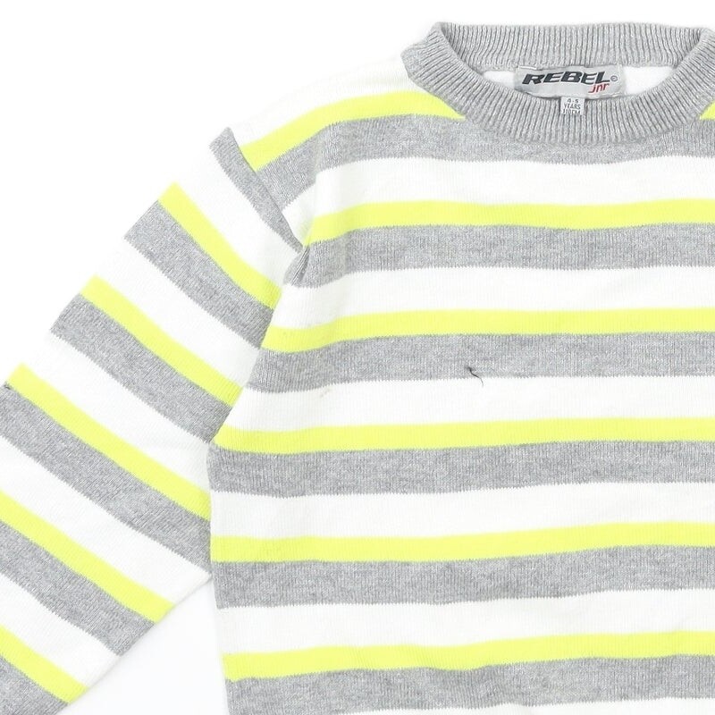 Rebel Boys White Cotton Blend Jumper Size 4-5 Years image 10