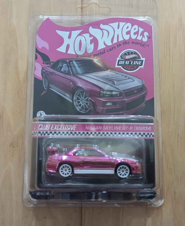 NEW Hot Wheels 2023 RLC Pink Editions Skyline GT-R (BNR34