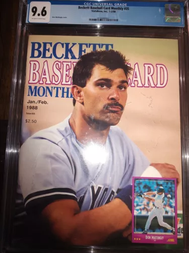 Beckett Monthly price guide magazine #35 CGC 9.6 NM+ Don Mattingly