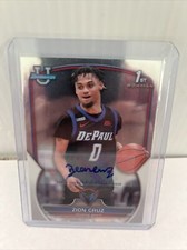 2022-23 BOWMAN UNIVERSITY AUTO AUTOGRAPH ZION CRUZ ROOKIE CARD RC DEPAUL