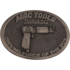 Mac Tool Mechanic Auto Car Repair Nos Race Indy Indianapolis 500 Vtg Belt Buckle