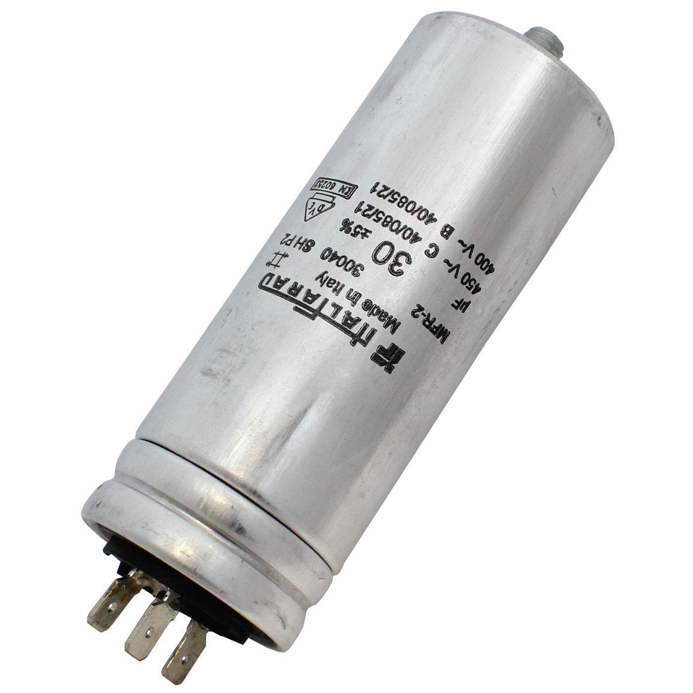 Condensateur permanent démarrage moteur 30MF 30UF 450V à cosses - Rep