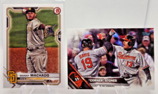 (2) 2021 Bowman Manny Machado #52 & 2016 Topps Corner Stones #US-120 - Padres!