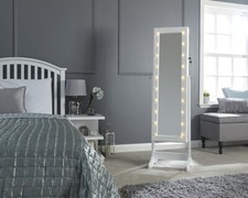 New Mirrored LED White Jewellry Organiser- NOTE LOCAL DELIVERY ONLY
