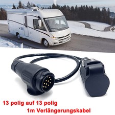 Anhängerkabel 1m 13 auf 13 polig Verlängerung Kabel Anhänger Verlängerungskabel