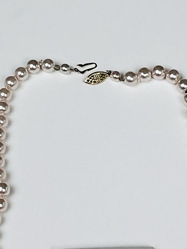 VTG Pink Faux Pearl Single Strand Bead Necklace 24" & Clip Earrings Chappell's - Picture 2 of 11