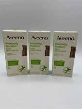 EXPIRED 3 Pack  Aveeno Positively Radiant Daily Moisturizer SPF 15 4.0 oz Soy