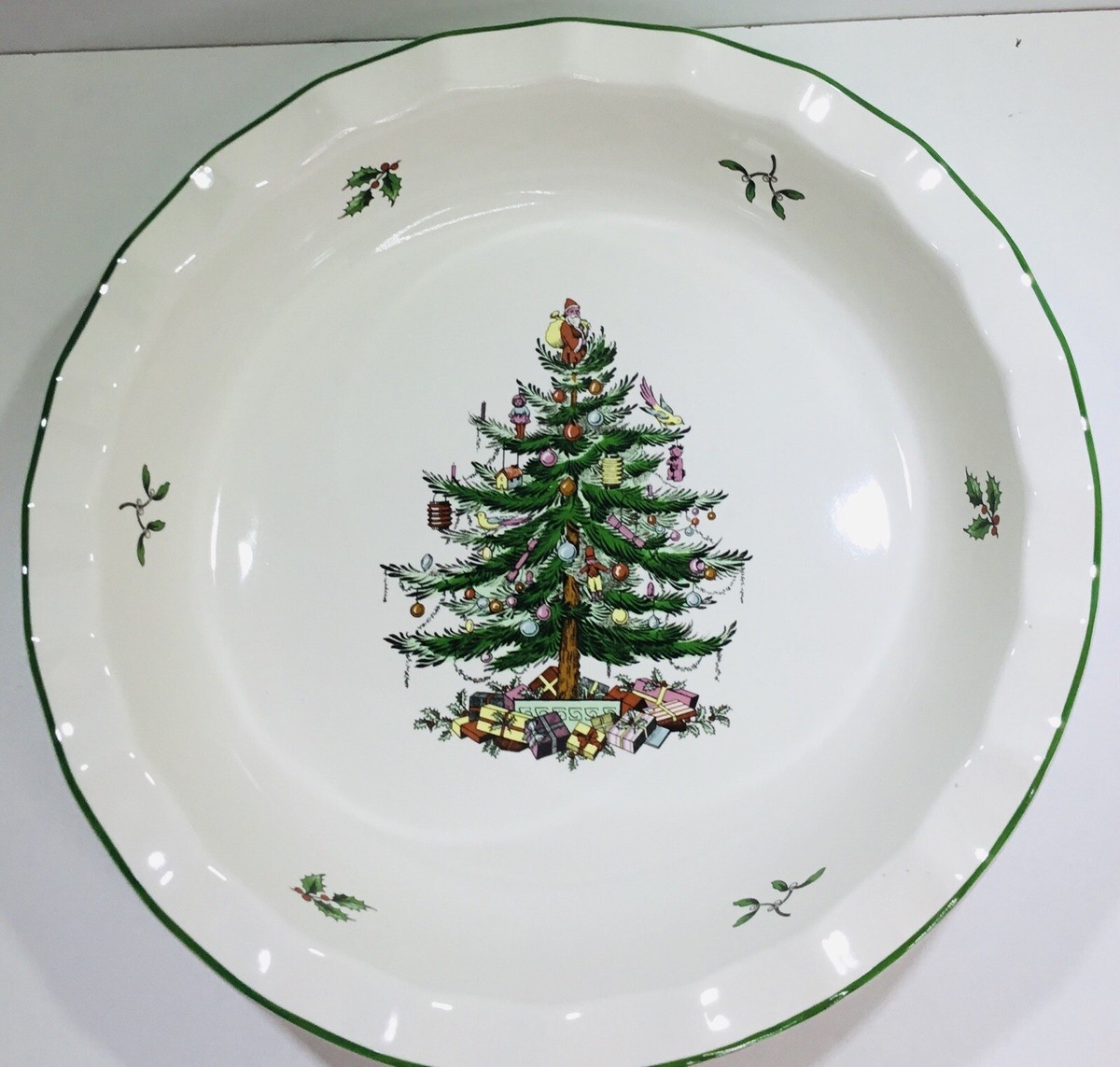 Spode Christmas Tree Sculpted Pie Dish 10