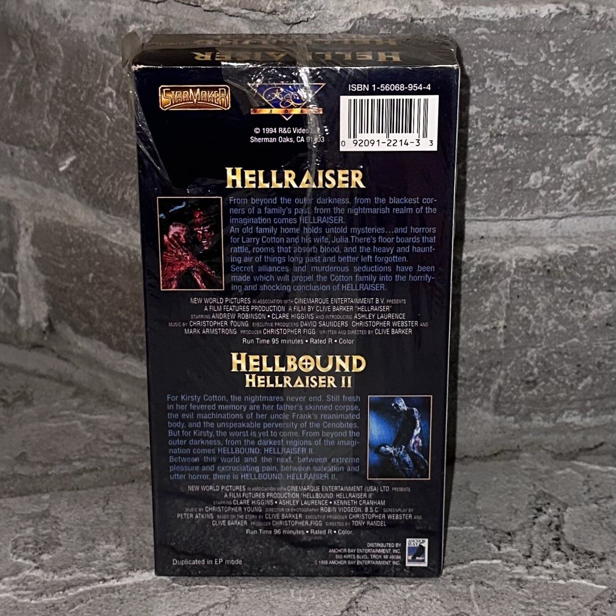 Clive Barker Collection Hellraiser I 1 Hellbound II 2 VHS