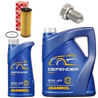 MotoröL Filter Set Mannol 10W-40 API SN 6 Liter + Schraube FüR Skoda Superb I