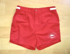 Vtg 70s 80s IZOD Lacoste Red Tennis Alligator Short Shorts Boys 14 Waist 28