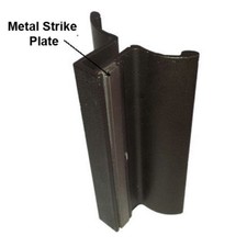 4" Frameless Shower Door Handle with Metal Strike Plate - Oil Rubbed Bronze