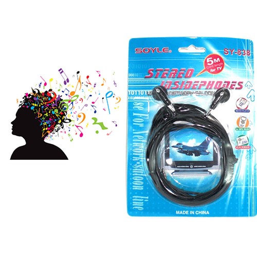 Cuffie Auricolari Cavo 5 Metri Jack 3.5 mm Ascoltare Musica Suono Cuffiette  462 | eBay