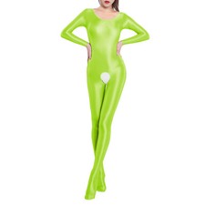 UK Women Jumpsuit One Piece Catsuit Crotch Open Full Body Suit Slim Fit Lingerie
