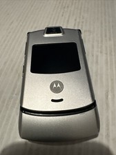 Motorola Razr V3c Silver Flip Phone Verizon With Usb Cable