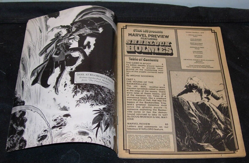 Marvel Preview Presents Sherlock Holmes 5, 1976,The Hound of Hell,VG - Picture 2 of 4