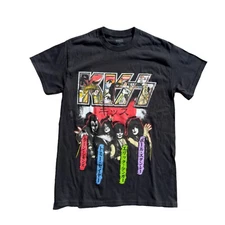 Brisco Brands Japanese Short Sleeve Shirt Black / Multicolor Adult Small (S)