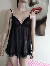 M Victoria's Secret Black Baby Doll Lingerie perfect for Valentine's dayB-7