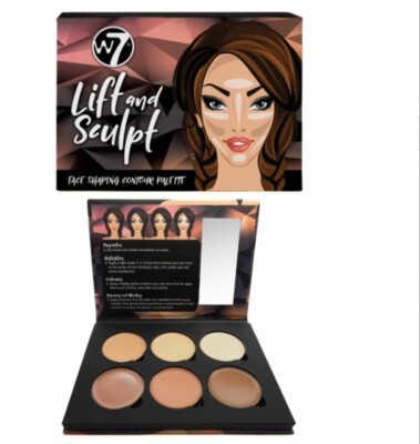 4 × W7 London Lift And Sculpt Face Shaping Cream Contour Palette Kit - 18g