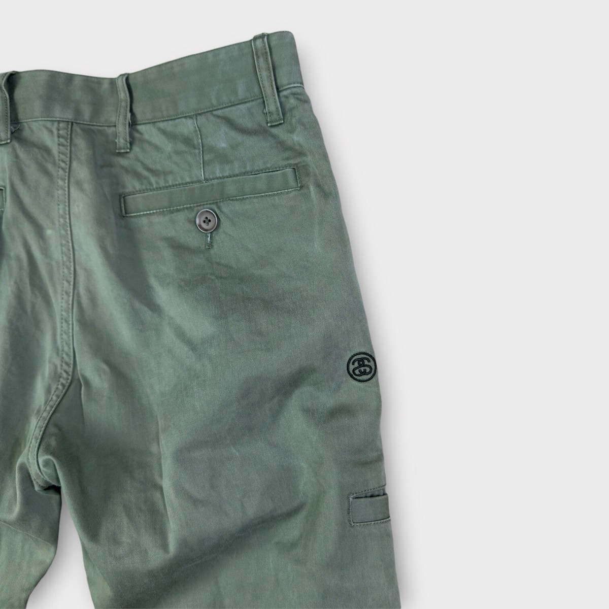 Stussy Deluxe Pants Mens 30x27 Green Chino Straight Leg Stussy Deluxe Pants Mens 30x27 Green Chino Straight Leg