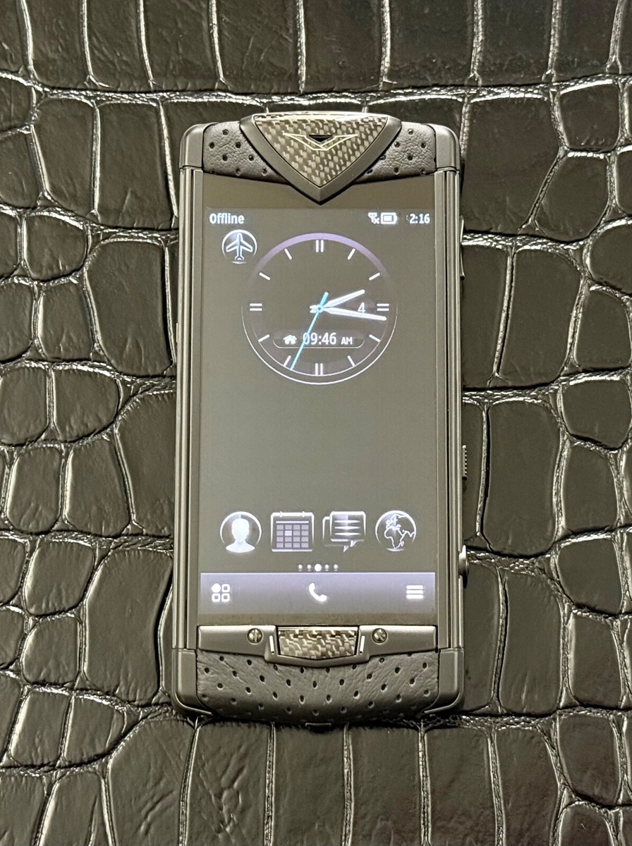VERTU Constellation Touch Neon Silver CARBON FIBER Global GSM