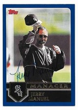 JERRY MANUEL 2003 TOPPS AUTOGRAPHED SIGNED # 267 CHICAGO WHITE SOX