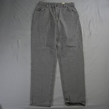 Deadstock Vtg Lee 16 Misses High Rise Tapered Gray USA Made Denim Womens Jeans
