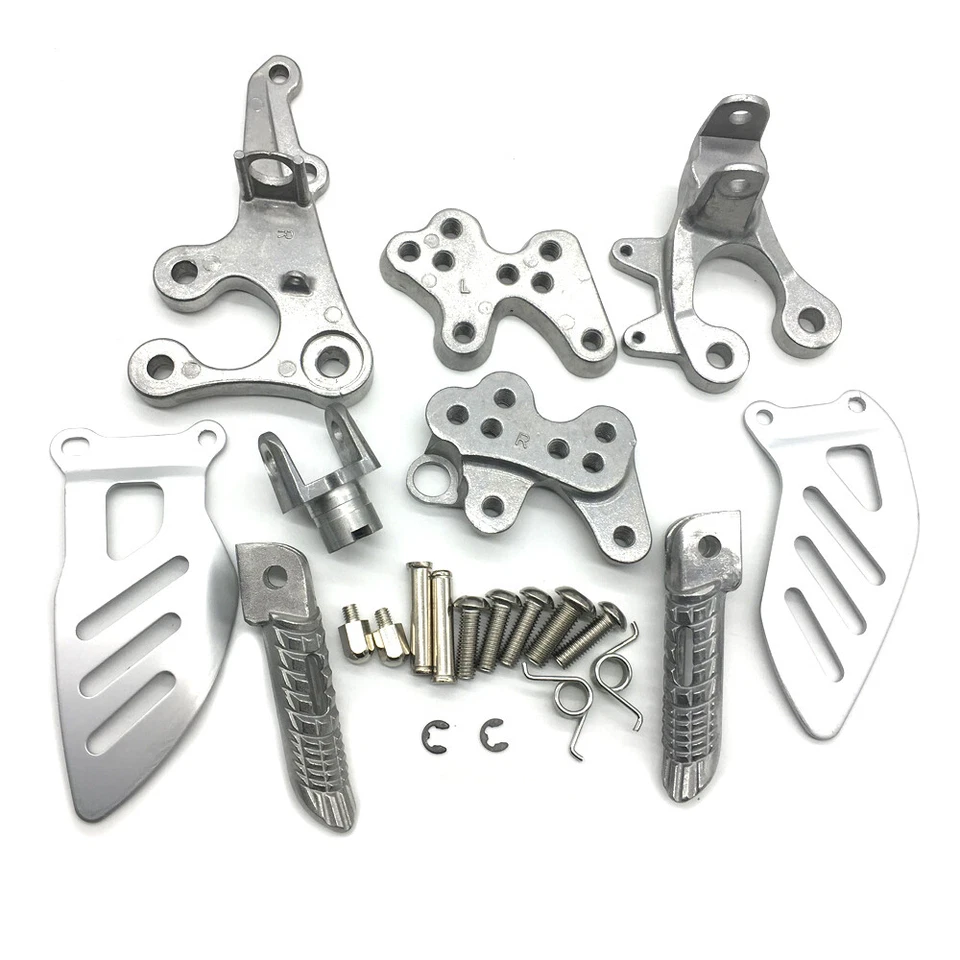 Soporte de estriberas delanteras plateado para Suzuki GSXR1000 GSX-R1000 2005-2008 Foto 2 de 4